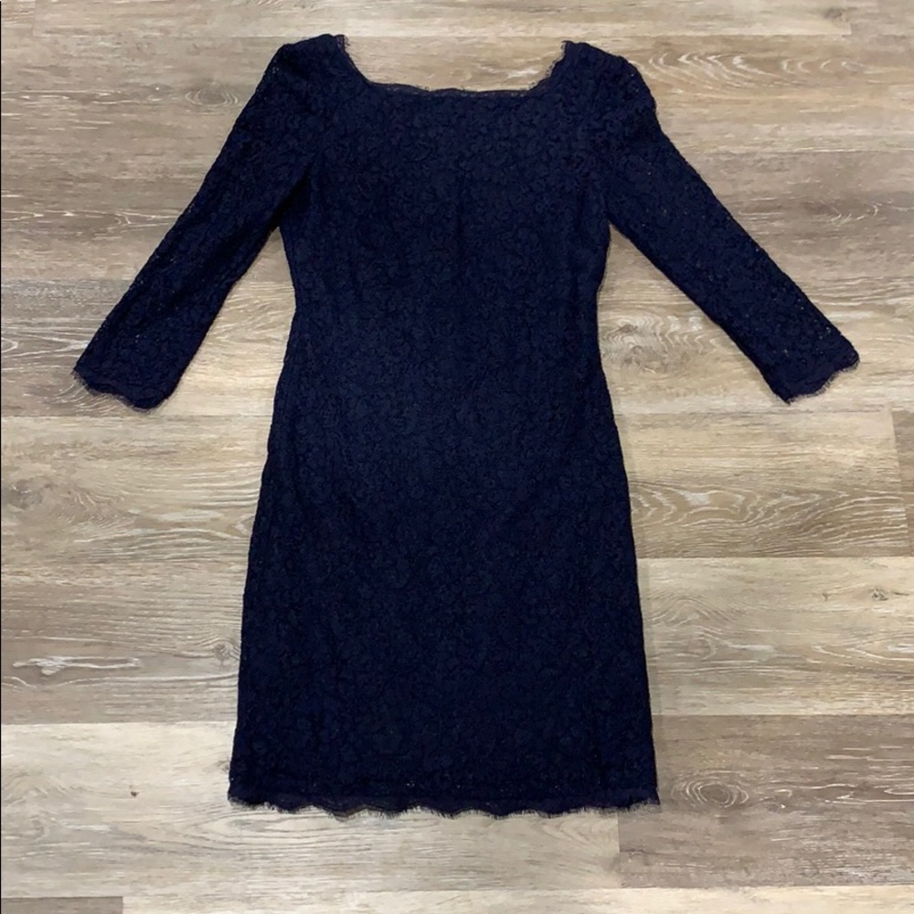 Adrianna Papell navy blue dress